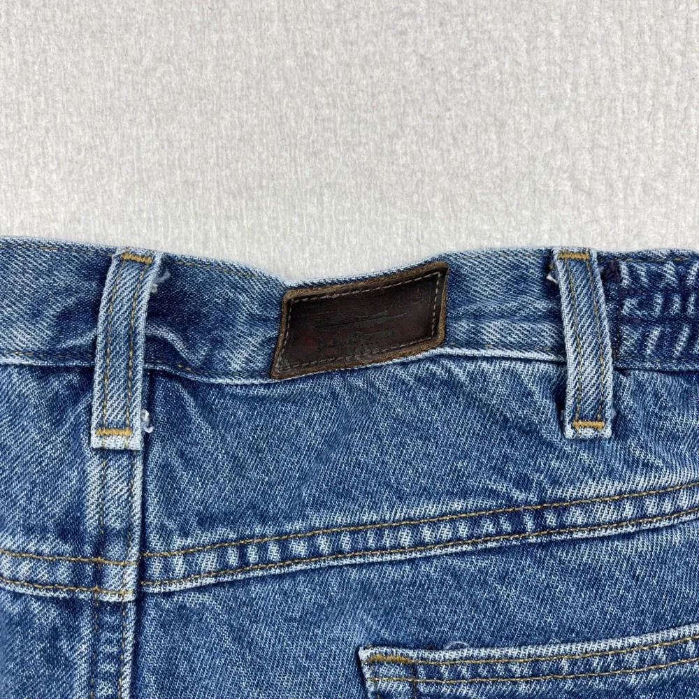 LL Bean‎ Flannel Lined Jeans Mens 37x29 (Fits 34x25) Blue Comfort Waist Casual - Picture 9 of 10